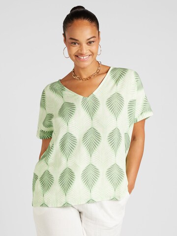 Vero Moda Curve Bluse 'VMCTULA' in Grün: Vorderseite