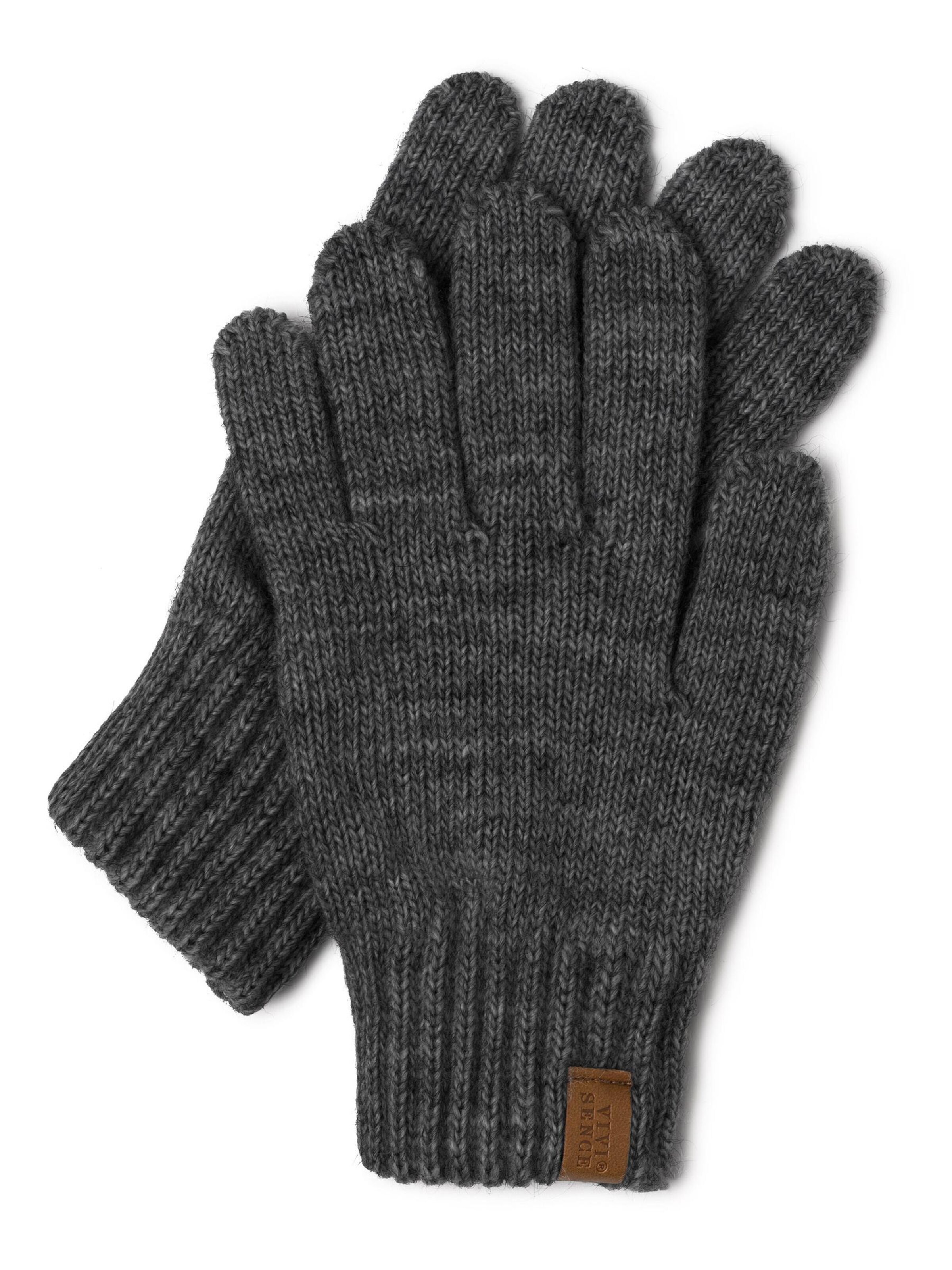Vivisence Full finger gloves '7014R' in Grey: front