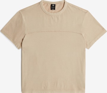 T-shirt 'Washed Seam T-Shirt' G-STAR en beige : devant