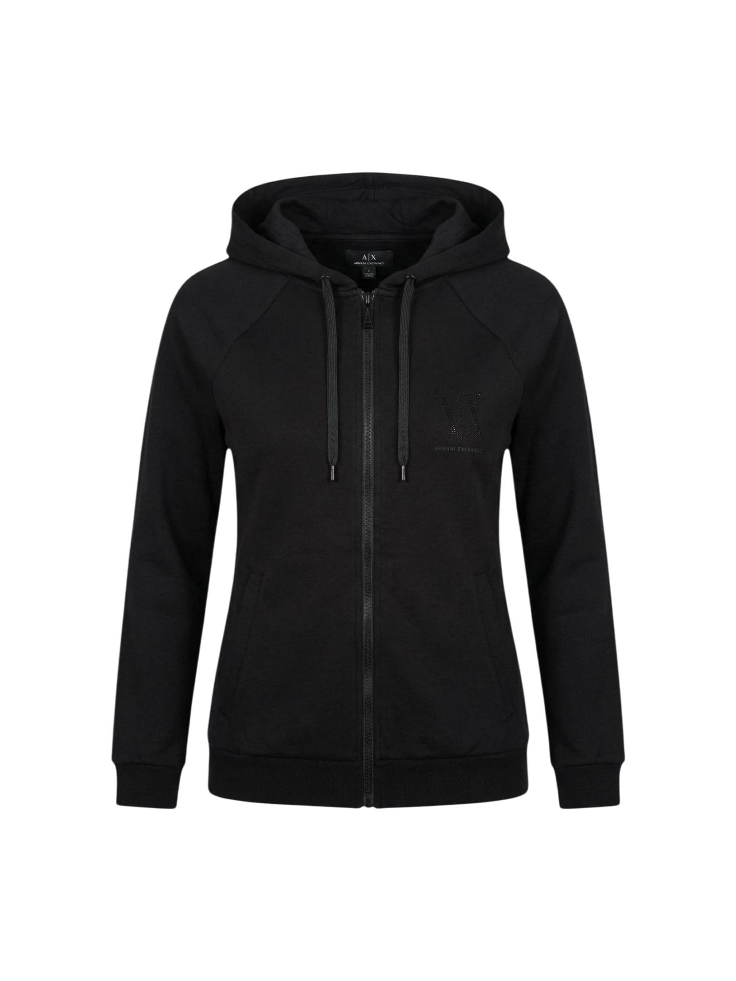 ARMANI EXCHANGE Sweatvest 'XW002814 AF13397' in L in de kleur Zwart, Productweergave