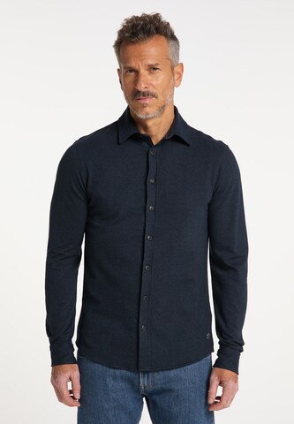 DreiMaster Maritim Slim Fit Hemd in Blau: Vorderseite