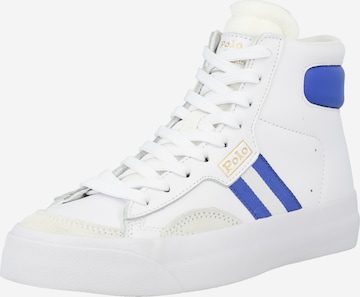 Sneaker alta di Polo Ralph Lauren in bianco: frontale