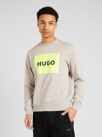 HUGO Sweatshirt 'Duragol' in Grijs: voorkant