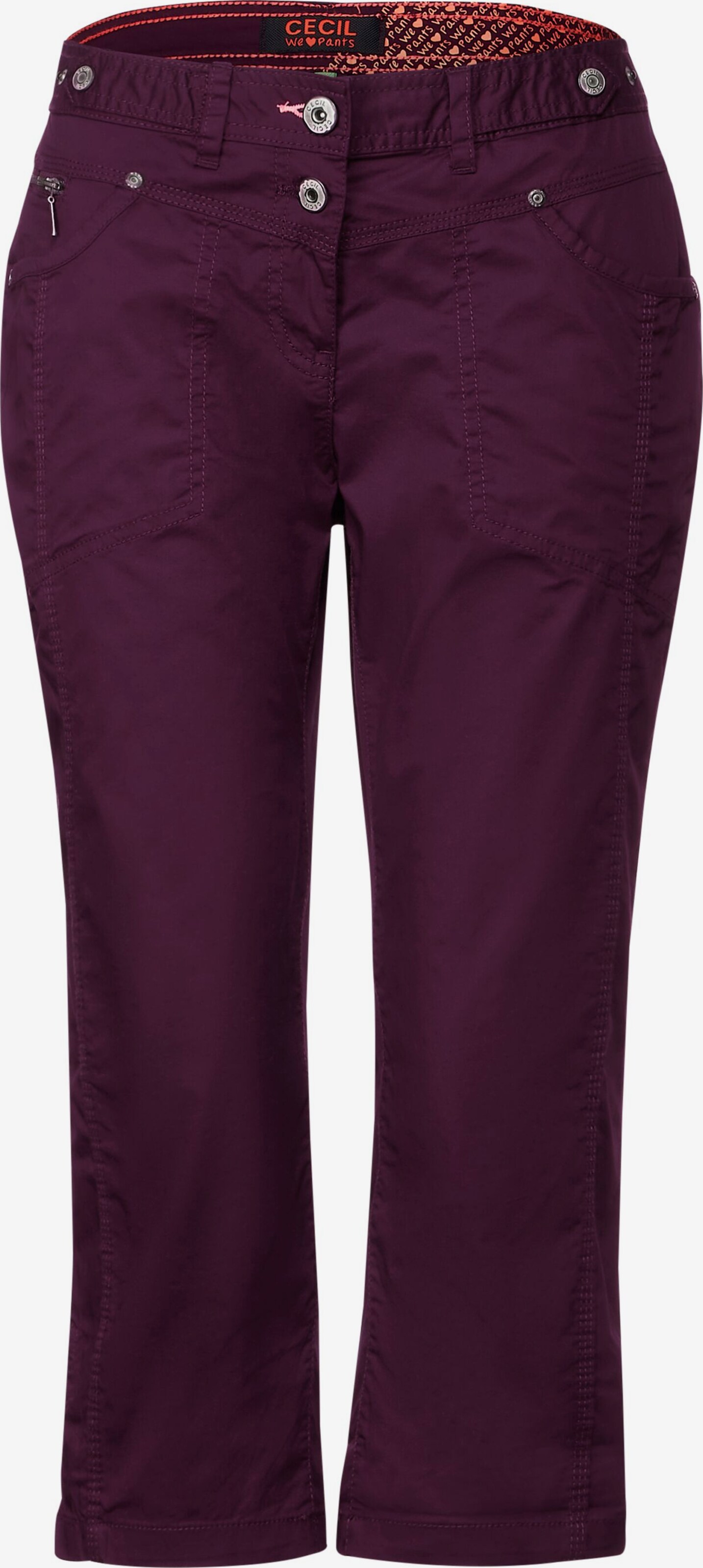 CECIL Regular Pleat-Front YOU | in Berry Pants ABOUT