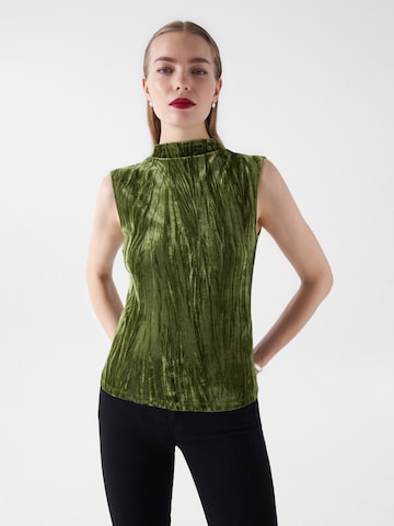 Salsa Jeans Top in Groen: voorkant