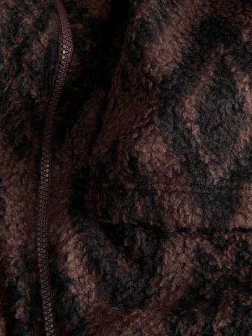JACK & JONES Fleece jas 'JORSEBASTIAN' in Bruin
