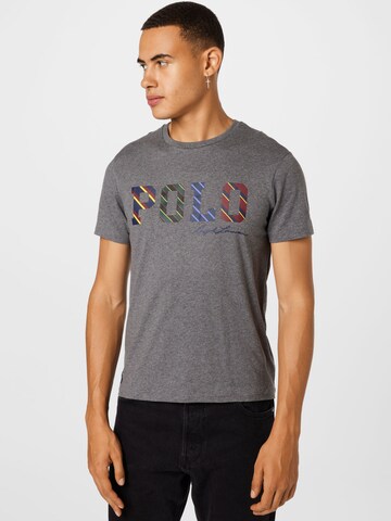 T-Shirt Polo Ralph Lauren en gris : devant