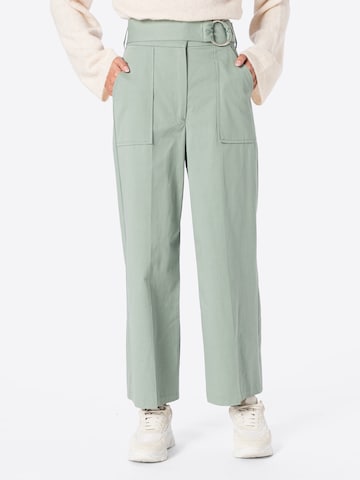 Warehouse Wide leg Pantalon in Groen: voorkant