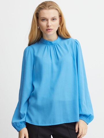 ICHI Bluse in Blau: Vorderseite