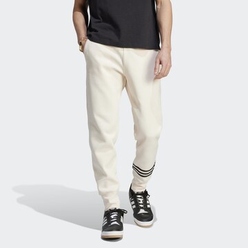ADIDAS ORIGINALS Tapered Pants 'Adicolor Neuclassics' in White: front
