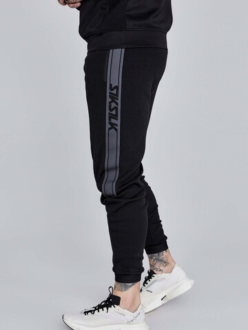 SikSilk Slim fit Workout Pants 'Muscle Fit Joggers' in Black