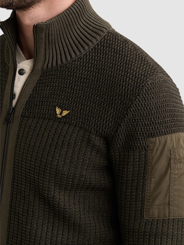 Vestes en maille 'Cardigan with zipper closure and flight pocket' PME Legend en vert