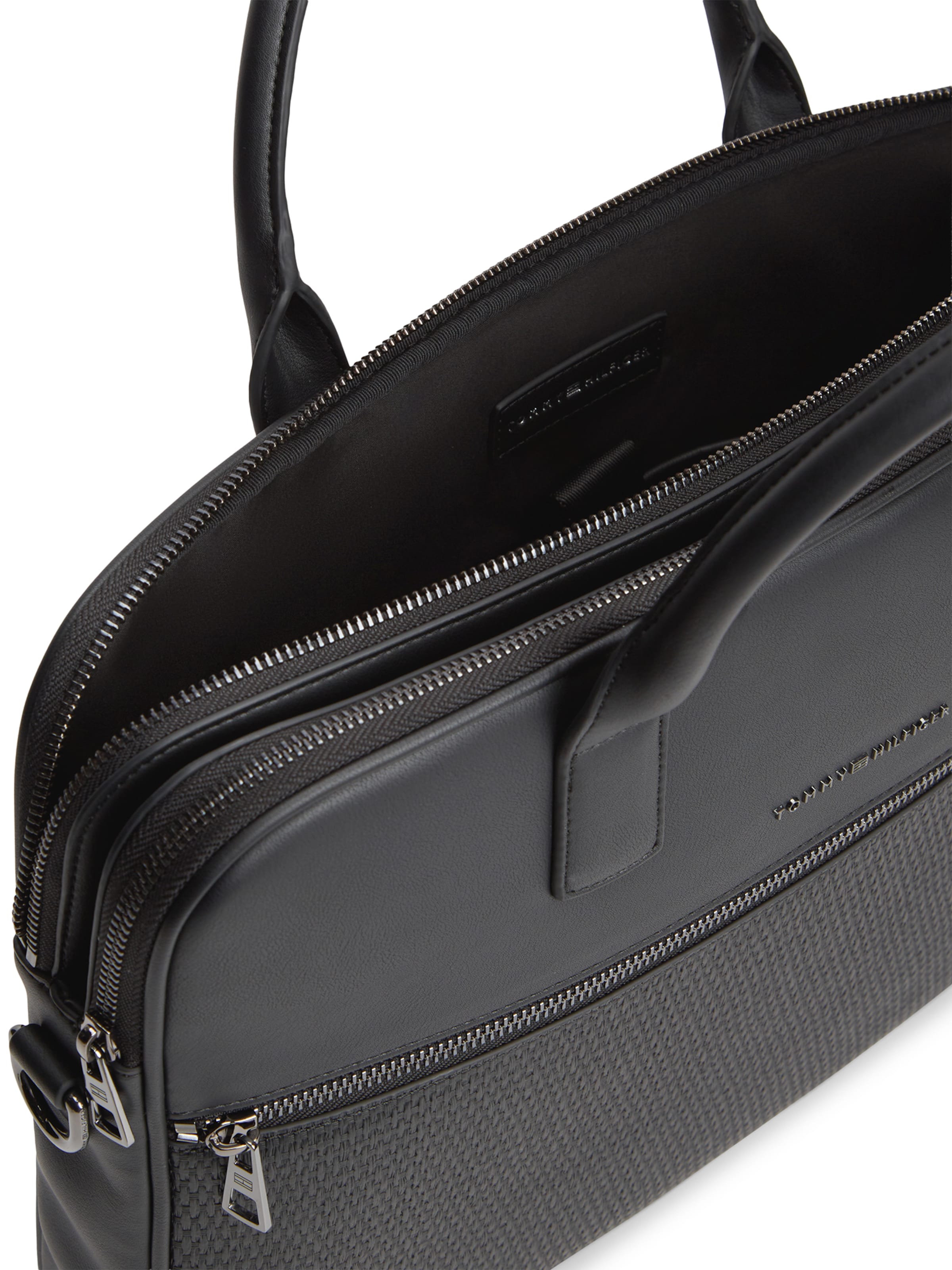 TOMMY HILFIGER Τσάντα λάπτοπ 'WOVEN' σε μαύρο