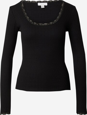 TOPSHOP Shirt in Zwart: voorkant