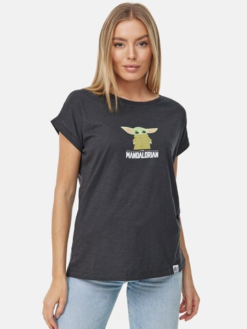 Recovered T-Shirt 'Star Wars The Mandalorian Child' in Schwarz: predná strana