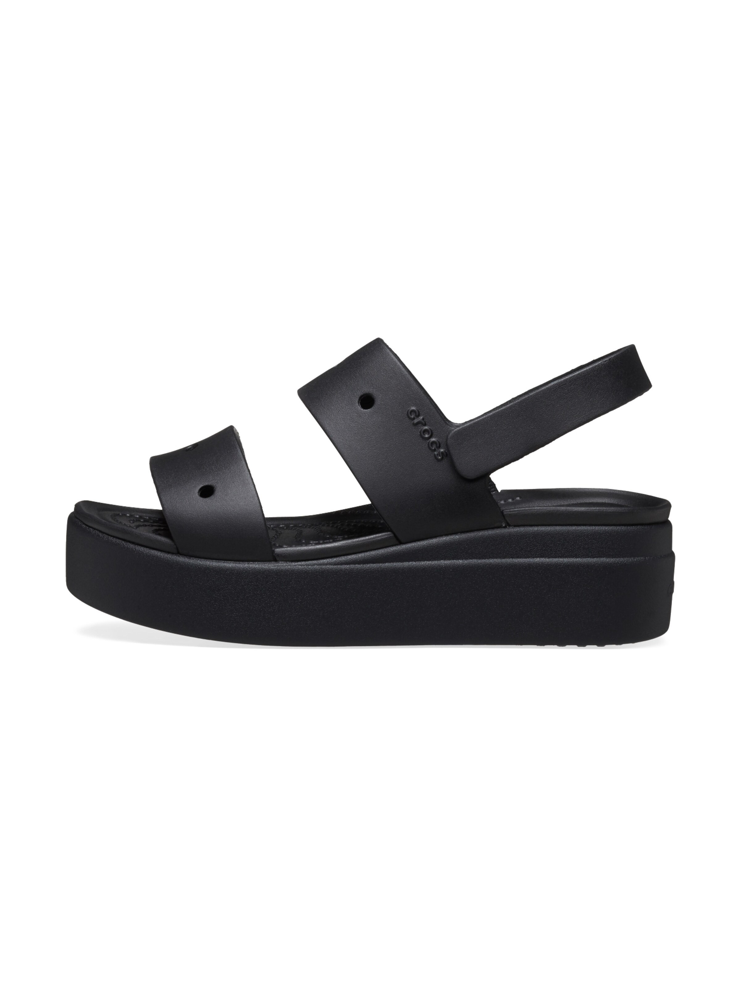Crocs - Sandalias 'Brooklyn-Sandalen mit Klettverschluss' en negro: frente