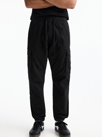 Loosefit Pantaloni cargo di Pull&Bear in nero: frontale