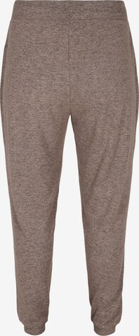 Zizzi Tapered Broek in Bruin