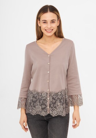 TOOche Strickjacke in Beige: Vorderseite