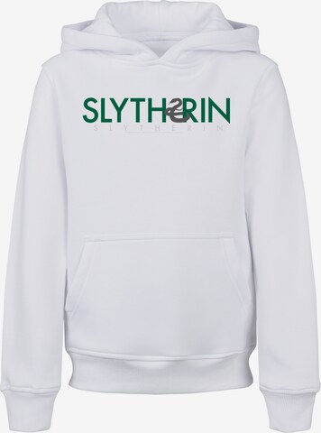 F4NT4STIC Sweatshirt 'Harry Potter Slytherin Text' in Wit: voorkant
