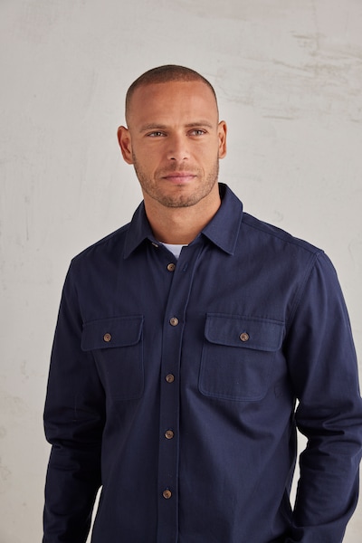 JOHN DEVIN Button Up Shirt in Marine blue, Item view
