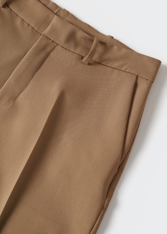 MANGO Regular Pleated Pants 'Borea' in Brown