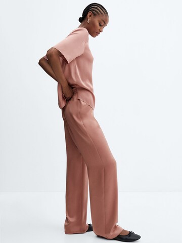 MANGO Loose fit Pants 'Massim' in Pink