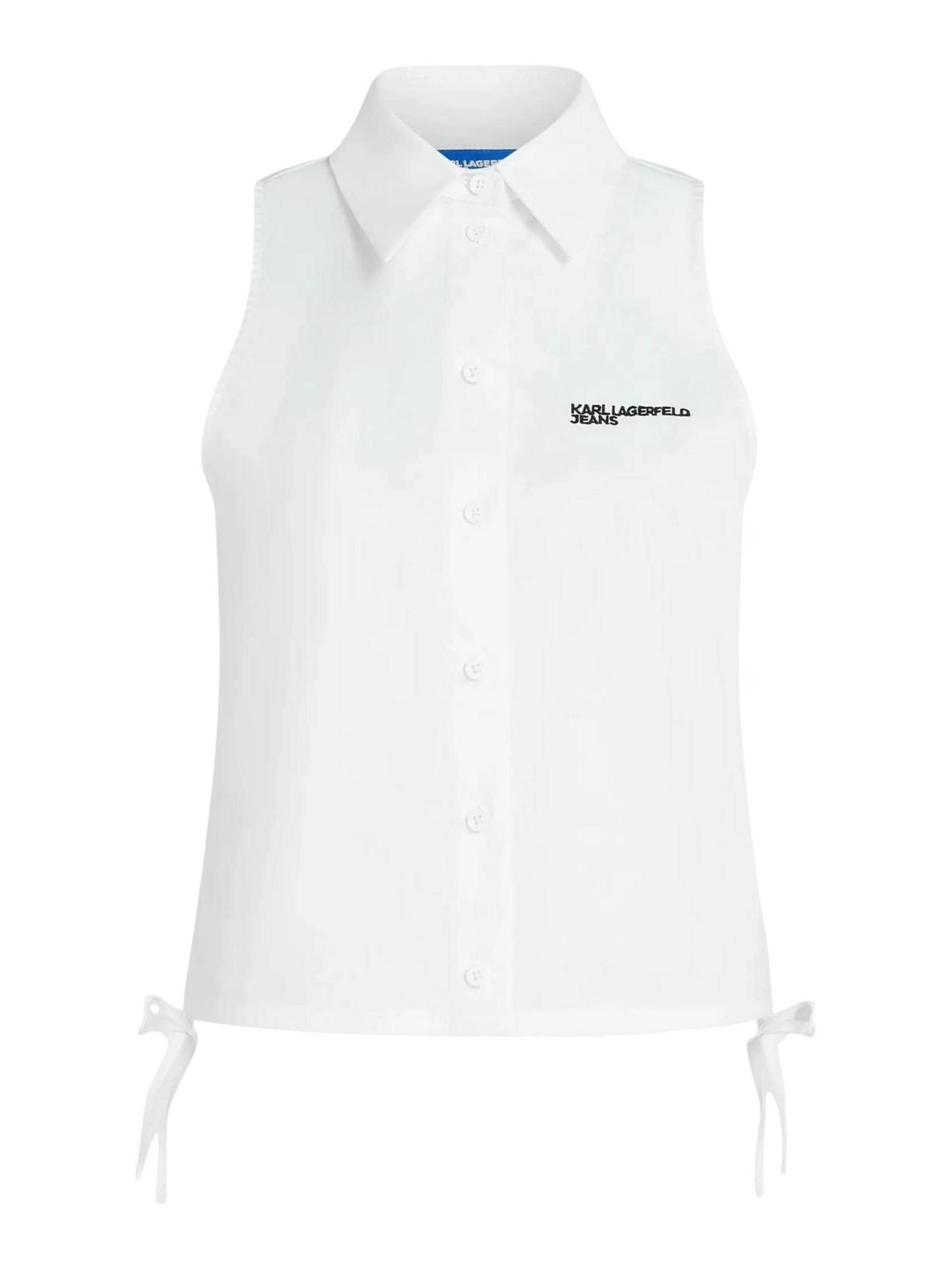 KARL LAGERFELD JEANS - Blusa 'KLJ Sleeveless Blouse B2W11020' en blanco: frente