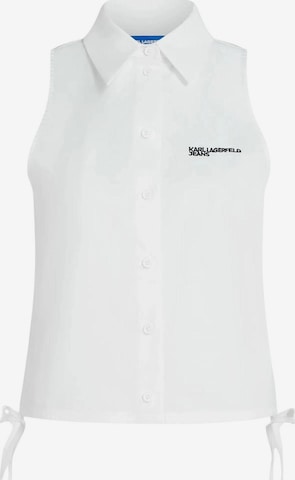 KARL LAGERFELD JEANS - Blusa 'KLJ Sleeveless Blouse B2W11020' en blanco: frente