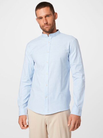 Coupe slim Chemise Lindbergh en bleu : devant