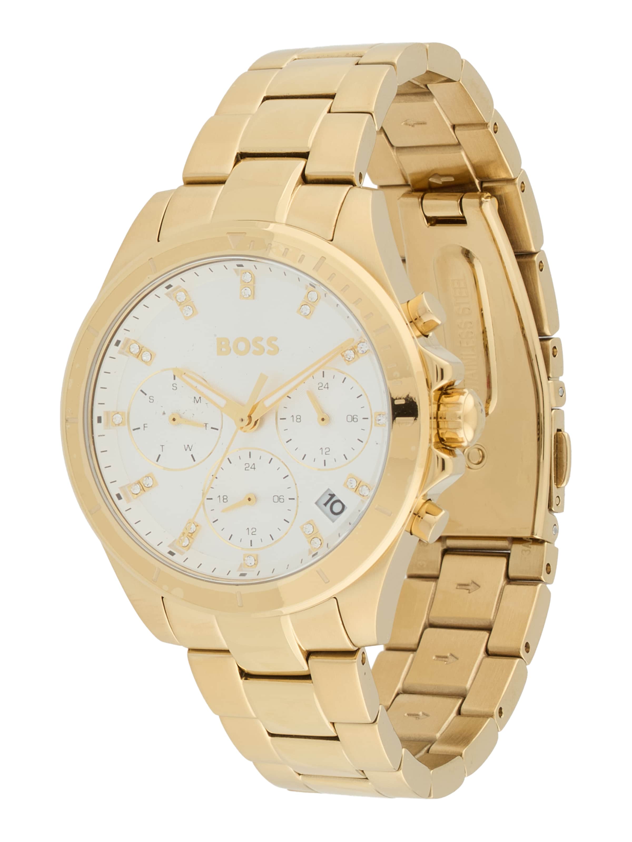 BOSS Analog watch 'Alley' in Gold: front