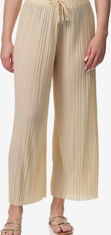 Worldclassca Bügelfaltenhose 'Damen Plissee Sommer Hose' in Beige: Vorderseite