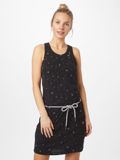Ragwear Šaty 'Kesy' - trávově zelená / pink / černá / bílá, Model/ka