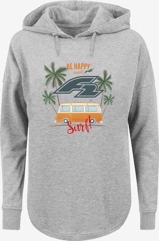 F2 Sweater 'Be Happy And Surf Bulli Sommer' in Grey: front