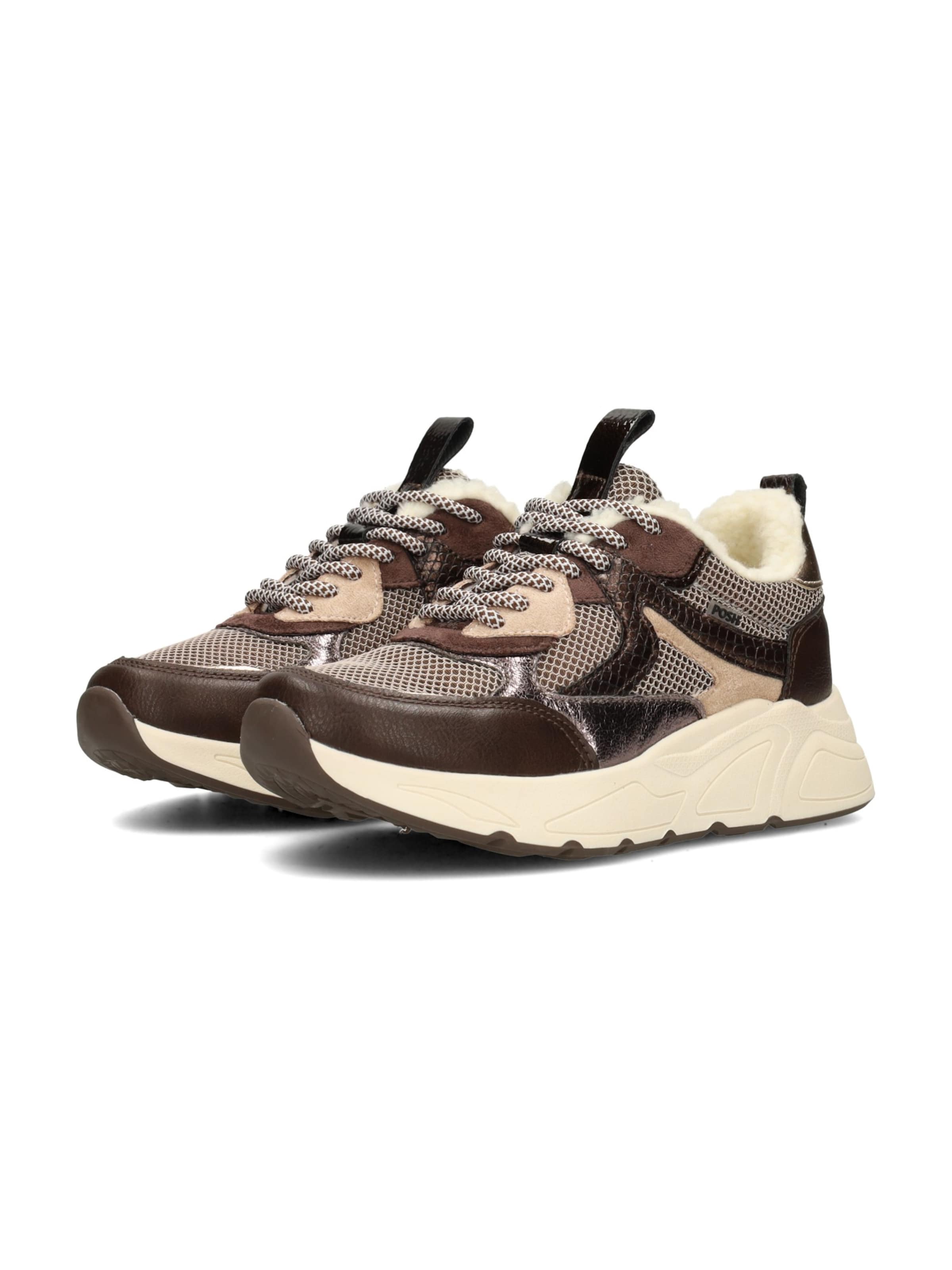 POSH by Poelman Sneakers 'KIKI ROSE' in Bruin