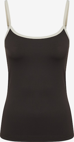 Hummel Sports Top in Brown: front