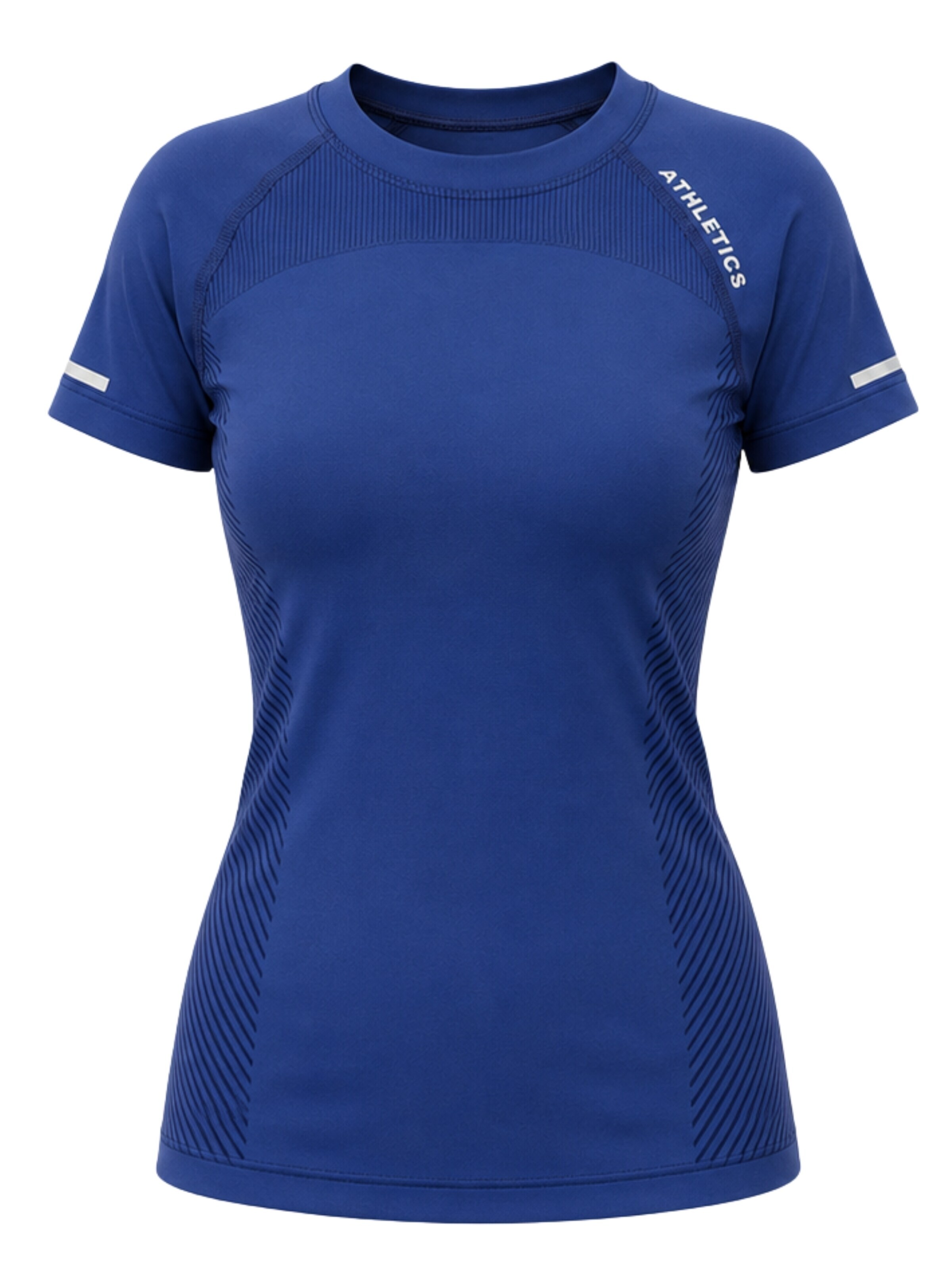 WULIBIKE - Camiseta funcional 'Wulibike Damen Radsport-Shirt Tight-Fit Kompressionsoberteil' en azul: frente