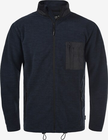 INDICODE JEANS Fleece Jacket in Blue: front