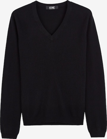 GOBI Cashmere - Jersey 'Women's Essential Cashmere V-Neck Sweater' en negro: frente