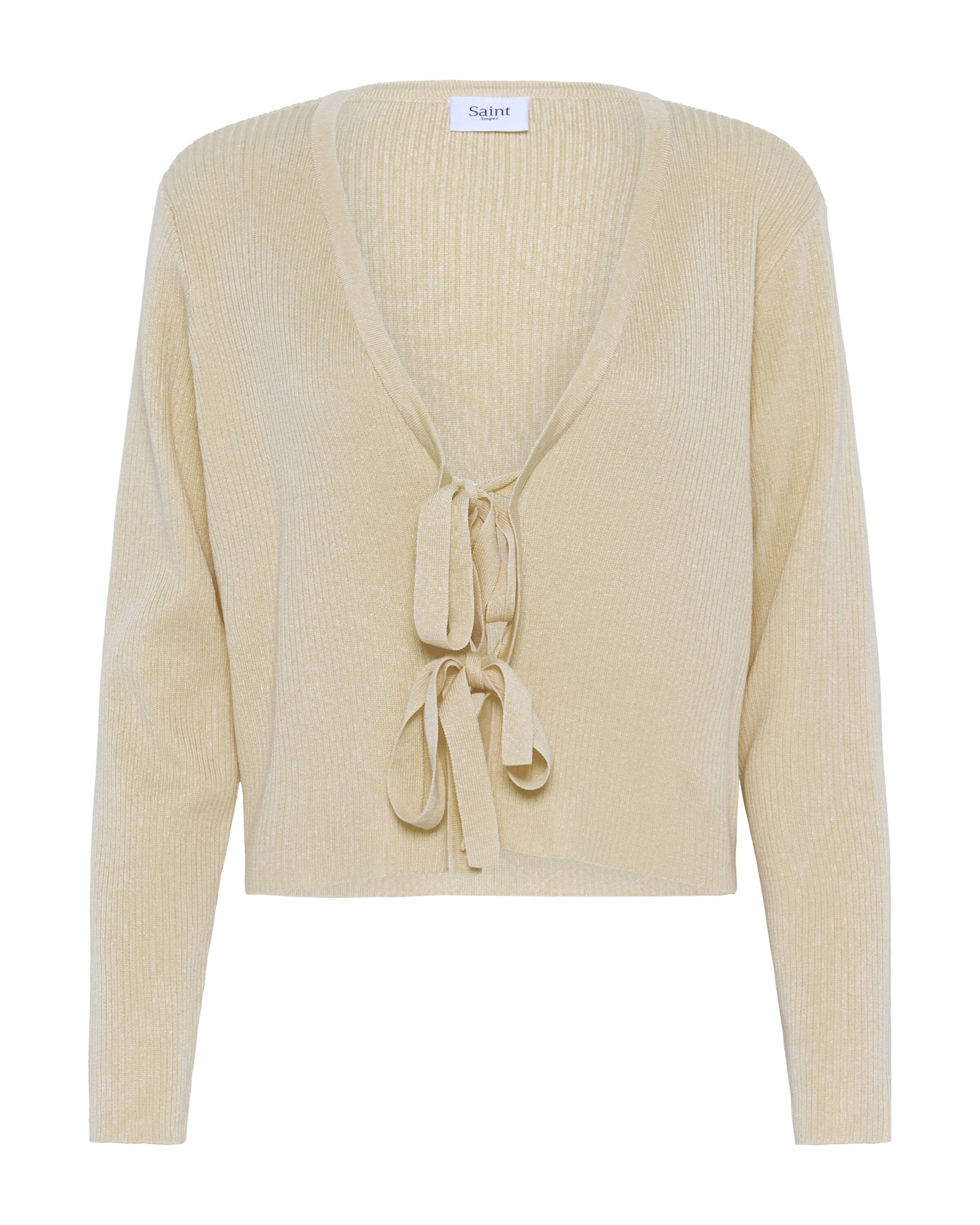 SAINT TROPEZ Knit cardigan 'Dagny' in Beige: front
