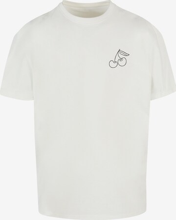 Merchcode Shirt 'Cherry' in Weiß: predná strana
