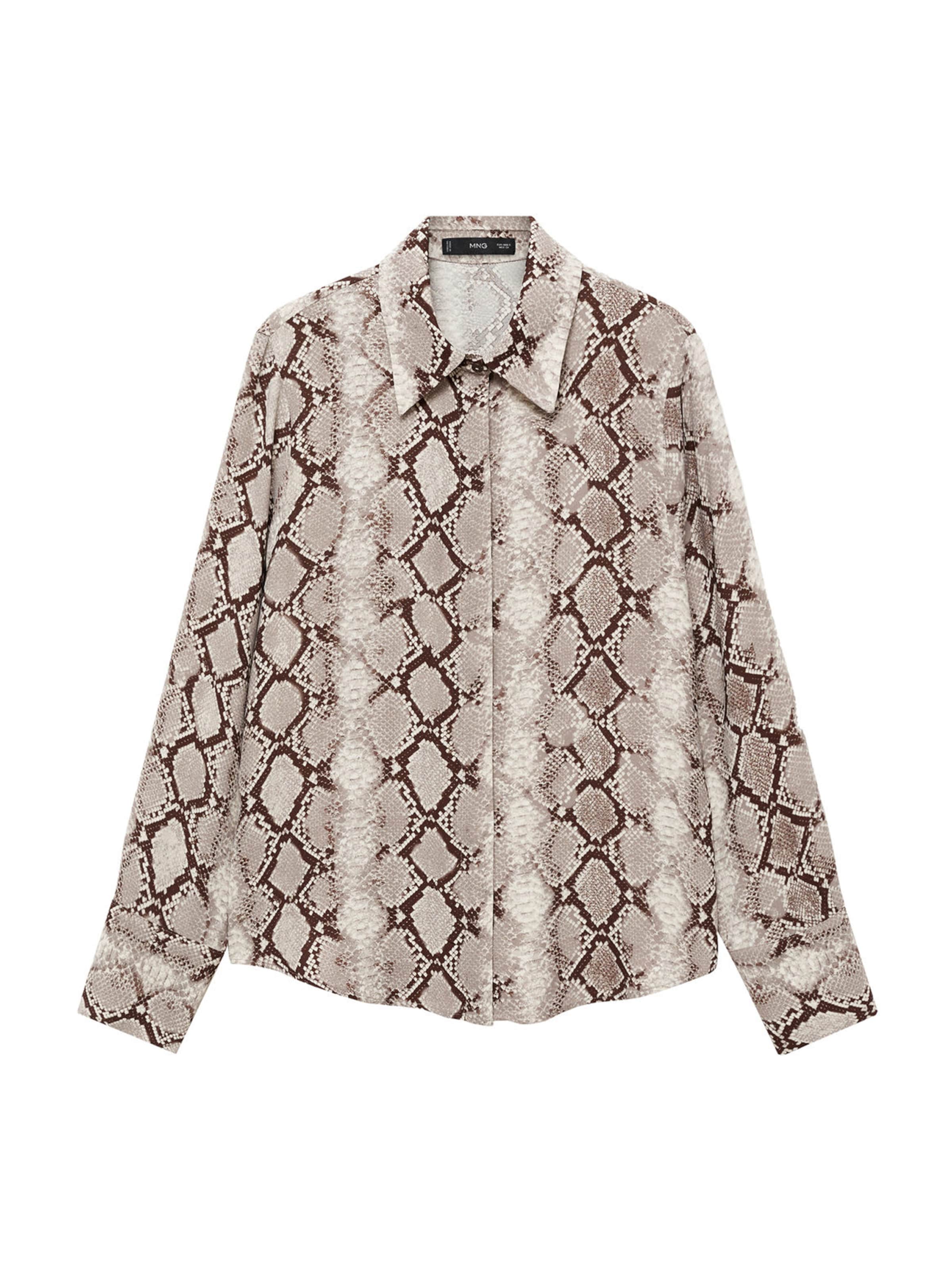 MANGO Blúzka 'SERPI' - Hnedá: predná strana