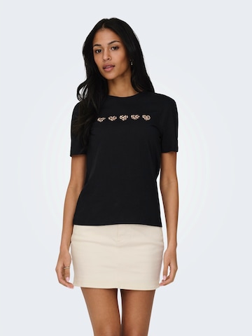 ONLY T-Shirt 'ONLMIA' in Schwarz: Vorderseite
