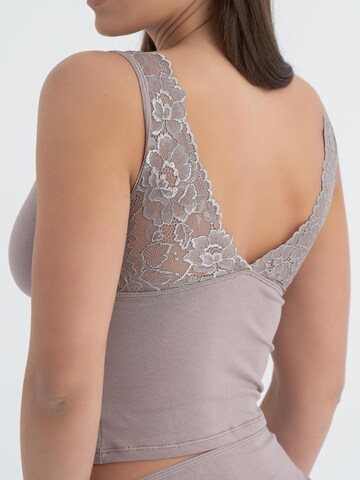 Evoni Bustier Wäsche-Sets 'mit Spitze' in Braun