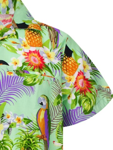 King Kameha Shirt 'Parrot Cockatoo' in Grün