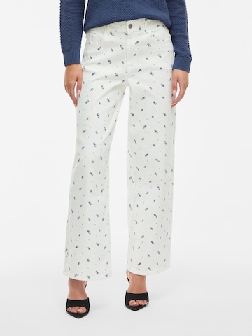 VILA Loosefit Jeans in Beige: voorkant