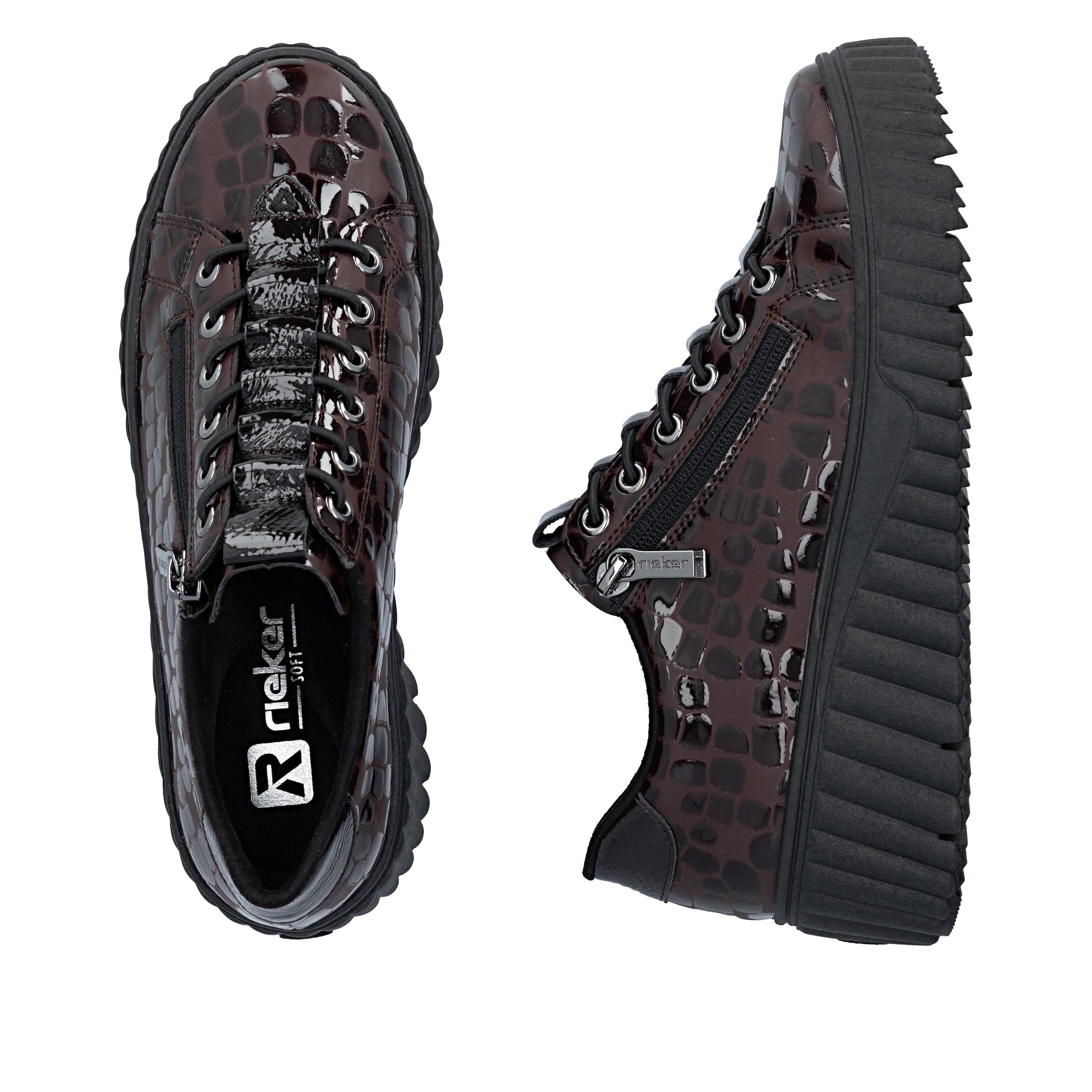 Baskets basses Rieker en marron