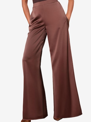 Friends Like These Szeroka nogawka Spodnie w kolorze brązowy: przód