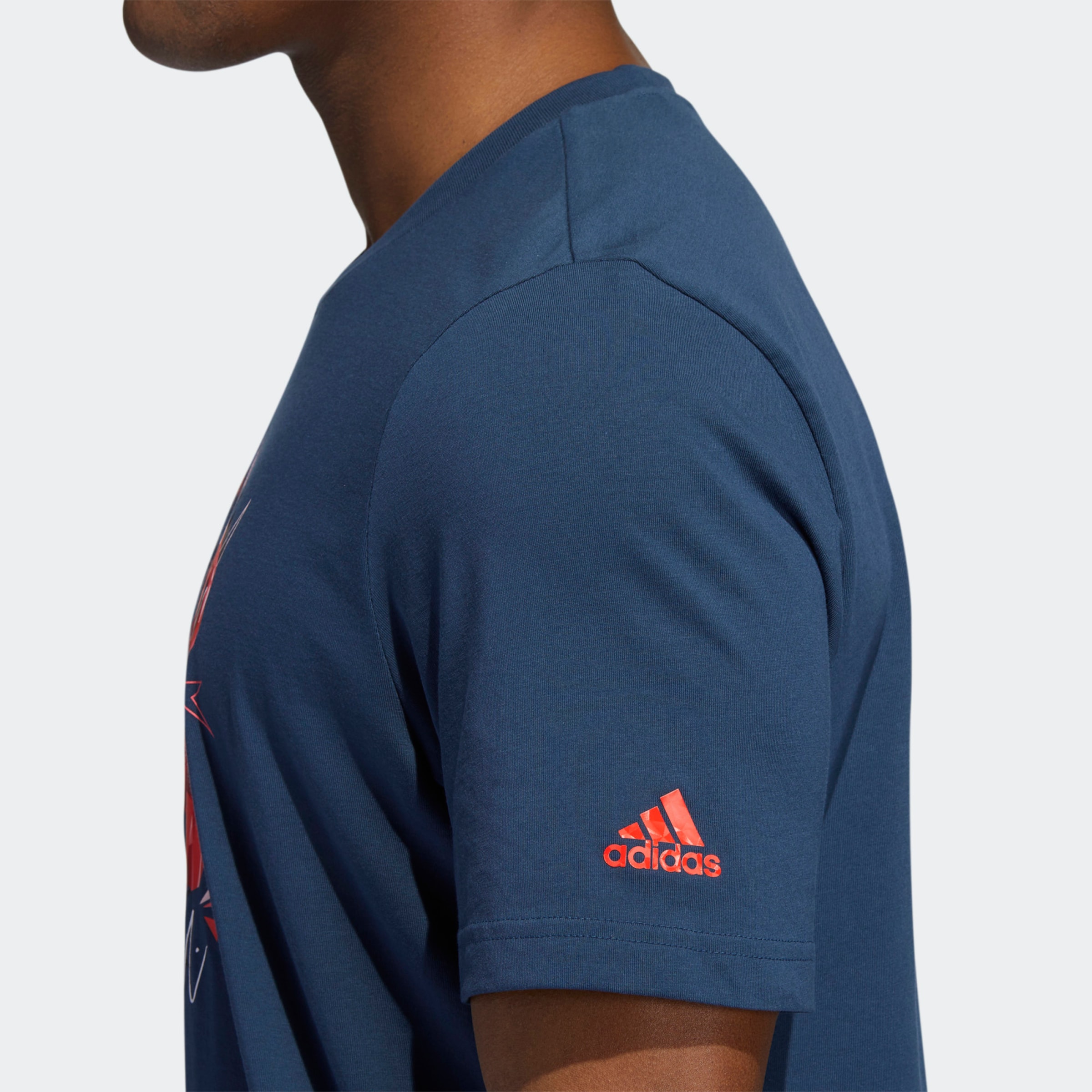 Sport T-Shirt fonctionnel ADIDAS PERFORMANCE en Bleu Foncé 