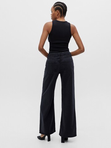 Wide Leg Jean Pull&Bear en noir